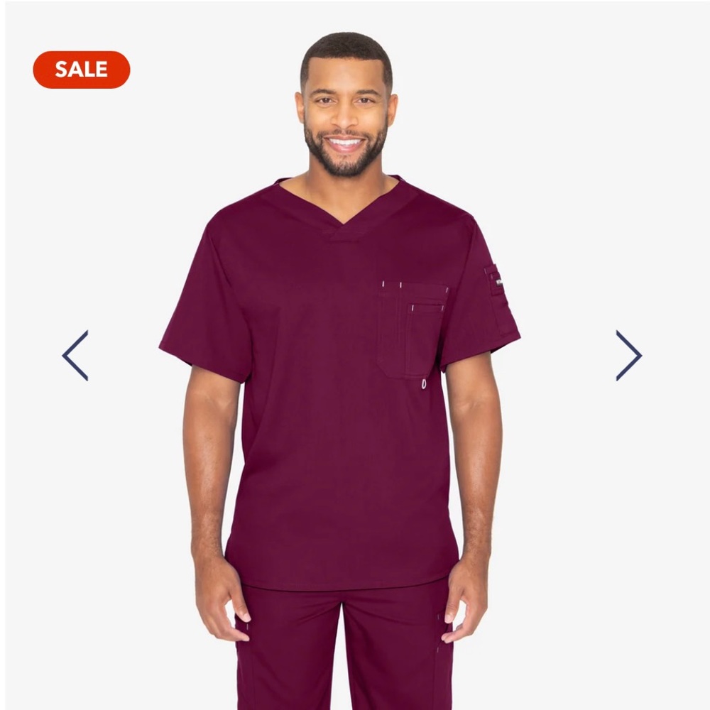 BARCO PRESTON SCRUB SET TOP AND BOTTOM GREY'S ANATOMY CLASSIC WINE